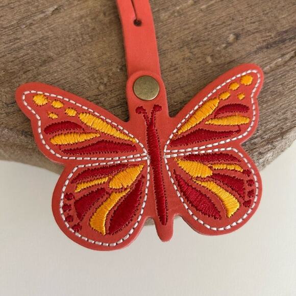 SHERBET Portland Leather Butterfly Charm FAST SHIP Monarca Tassel - Picture 4 of 6